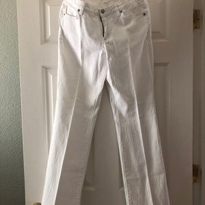 White boot cut jeans